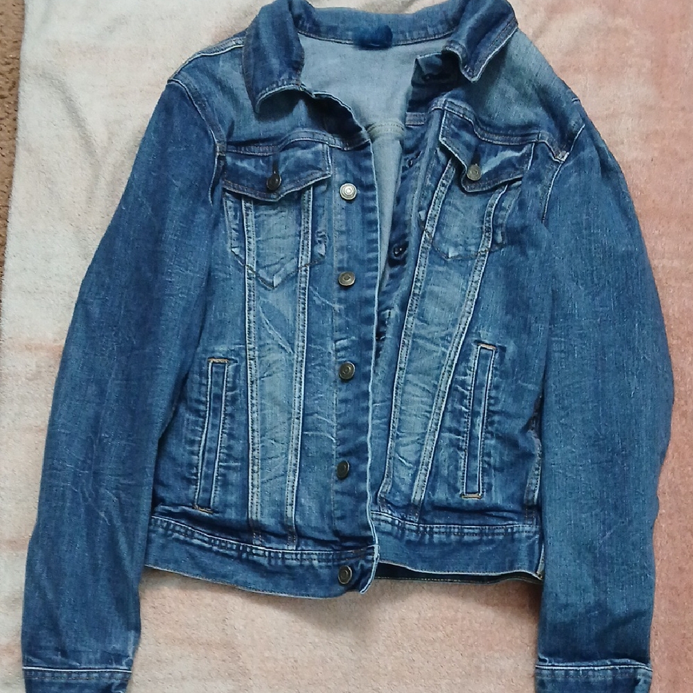 Blue Lightweight Shirt Jacket with Fold-Over Lapels